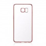 Wholesale Samsung Galaxy S6 Edge Plus Crystal Electroplate Hybrid Soft Case (Rose Gold)